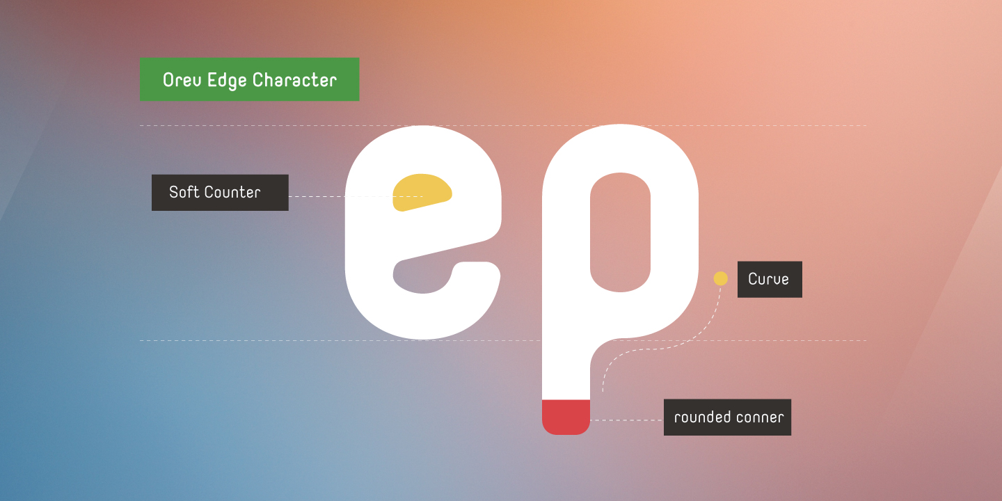 Ejemplo de fuente Orev Edge Semi Light